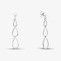 Sterling Silver Triple Teardrop Drop Stud Earrings CDC1280XX0000R1