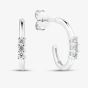 Sterling Silver Cubic Zirconia Huggie Hoop Earrings AE24159Z/R