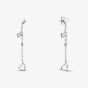 Sterling Silver Cubic Zirconia Multi Heart Drop Stud Earrings 05S2AZE422806