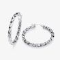 Sterling Silver 38mm Twist Hoop Earrings S3442