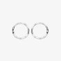 Sterling Silver 11mm Hinged Sleeper Hoop Earrings S3494