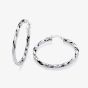 Sterling Silver 36mm Twist Hoop Earrings S3452
