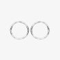 Sterling Silver 12mm Hinged Sleeper Hoop Earrings S3496