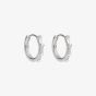 Sterling Silver Baguette Cut Cubic Zirconia Hoop Earrings E6789C