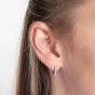 Sterling Silver Baguette Cut Cubic Zirconia Hoop Earrings E6789C