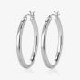 Silver Oval Creole Earrings 8-53-3459