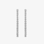 Sterling Silver Rhodium Plated White Cubic Zirconia Drop Earrings 8.58.8599