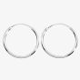 Sterling Silver Plain Hoop Earrings H036