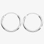 Sterling Silver Small Plain Hoop Earrings H041