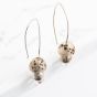 Silver Crystal Mushroom Dropper Earrings E13