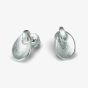 Scarlett Silver Textured Disc Dropper Earrings E3506
