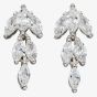 Sterling Silver Cubic Zirconia Marquise Dropper Earrings E5674C