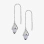 Fei Liu Magnolia Silver Cubic Zirconia Chain Dropper Earrings MAG-925R-203-CEGY