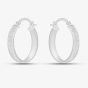 Sterling Silver Stardust Hoop Earrings 8.51.1079