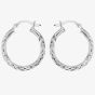Sterling Silver 25mm Diamond-Cut Hoop Earrings 8.51.0949