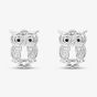 Silver Cubic Zirconia Owl Stud Earrings E615090