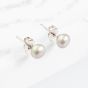 Sterling Silver 6mm Dove Grey Freshwater Pearl Stud Earrings PE106-S-DGP