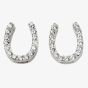 T H Baker Ladies Silver Horse Shoe Stud Earrings E5742C