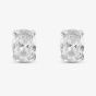 Silver Cubic Zirconia Large Oval Stud Earrings SE8002CZ