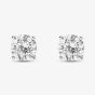Silver Cubic Zirconia Large Round Stud Earrings ZVE04654