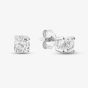 Silver Cubic Zirconia Round Stud Earrings ZVE06528
