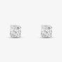 Silver Cubic Zirconia Round Stud Earrings ZVE06528