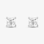 Silver Princess Cut Cubic Zirconia Stud Earrings ZVE07606