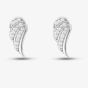Silver Cubic Zirconia Angel Wings Stud Earrings SEC0049A