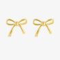 LUXE Silver Gold Plated Diamond Bow Stud Earrings 8.59.1893