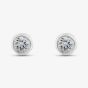 Sterling Silver Round Cubic Zirconia Stud Earrings E198C