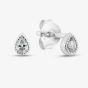 Sterling Silver Teardrop Cubic Zirconia Stud Earrings E6163C