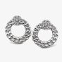 Unique Sterling Silver Plaited Circle Stud Earrings ME-1004