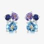 Unique Sterling Silver Multi Stone Stud Earrings ME-1059ABI