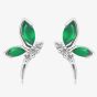 Sterling Silver Green Onyx Dragonfly Stud Earrings ME-1049GX