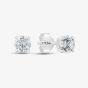 Silver 5mm Round Cut Cubic Zirconia Stud Earrings ERD5 (BK)