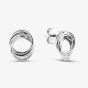 Sterling Silver Twist Circle Stud Earrings TTE160XXX0000R1