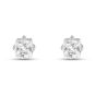 Silver 5mm Square Cubic Zirconia Stud Earrings 8-58-3319