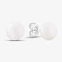 Silver 7mm White Side Drilled Freshwater Pearl Stud Earrings EOW107SD