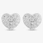 Silver Cubic Zirconia Heart Stud Earrings E4015C