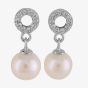 Sterling Silver 7-7.5mm Freshwater Pearl Dropper Earrings EOW70063FW