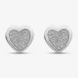 Sterling Silver Stardust Heart Stud Earrings 8.55.8669