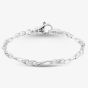 Argentium Silver 7.3 Inch Fancy Figaro Chain Bracelet ARG-943044-7.3