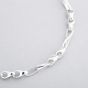 Argentium Silver 7.3 Inch Fancy Figaro Chain Bracelet ARG-943044-7.3