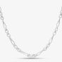 Argentium Silver 17.7 Inch Fancy Figaro Chain ARG-943044-17.7