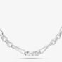 Argentium Silver 17.7 Inch Fancy Figaro Chain ARG-943044-17.7