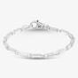 Argentium Silver 7.9 Inch Rectangle Bar Chain Bracelet ARG-943041-7.9