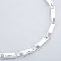Argentium Silver 7.9 Inch Rectangle Bar Chain Bracelet ARG-943041-7.9