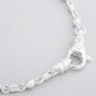 Argentium Silver 7.5 Inch Ball And Knot Chain Bracelet ARG-943026-7.5