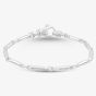 Argentium Silver 7.6 Inch Tube Bar Chain Bracelet ARG-943014-7.6