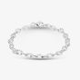 Sterling Silver Anchor Textured Chain Bracelet B5498